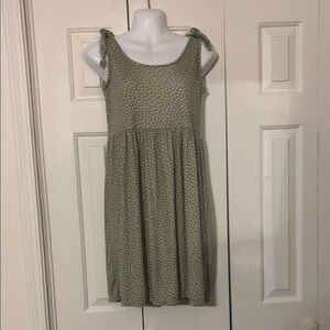 Jessica Simpson Green With White Polka Dots Sleeveless Sundress-NWT